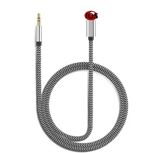Оптовые продажи освещение 3,5 мм аудио-USB кабель с нейлоновой оплеткой IOS на обоих концах для подключения внешних устройств к автомагнитоле освещение до 3,5 мм штекер Джек аудио кабель адаптера для iPhone