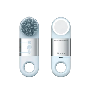 Brosse nettoyante faciale en silicone imperméable, électrique, à vibration ultrasonique, nettoyage en profondeur du visage, nettoyeur de pores avec batterie au lithium - Product Image 1