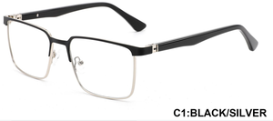 Montura de <span class=keywords><strong>Gafas</strong></span> Rectangulares de Acero Inoxidable con Borde Completo, Bisagras de Resorte de 360 Grados, Pintura Sólida, Duraderas, Unisex, Modernas, <span class=keywords><strong>para</strong></span> Lectura - Product Image 4