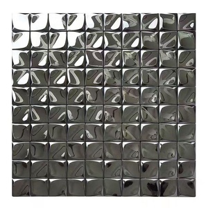 Mosaico de Acero Inoxidable Espejo 8K de Alto Brillo, Mosaico Metálico de Tamaño Personalizado para Baño, Spa o Pared de Fondo de <span class=keywords><strong>TV</strong></span> - Product Image 2