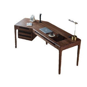 Table de bureau en bois massif sur mesure, finition en bois de noyer industriel, pour la maison, les hôtels, les entrepôts - Product Image 6