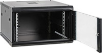 Armoire murale en acier noir 9U/12U avec porte en verre pour équipement informatique de données réseau pour rack de serveur de centre de données