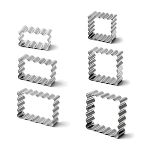 Nouveau moule à biscuits en acier inoxydable, design <span class=keywords><strong>rectangulaire</strong></span> à dentelle retournée, forme carrée, vague, cercle, mini <span class=keywords><strong>emporte</strong></span>-pièces - Product Image 4
