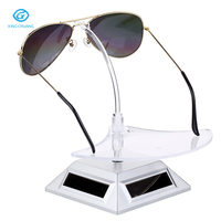 Support de présentation rotatif à énergie solaire, rotation à 360 degrés, pour lunettes de soleil et lunettes de vue, pour vitrine de magasin de détail
