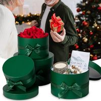 Seau en carton élégant de haute qualité Emballage portable en matériaux recyclés avec ruban Cadeaux Conteneurs de stockage décoratifs
