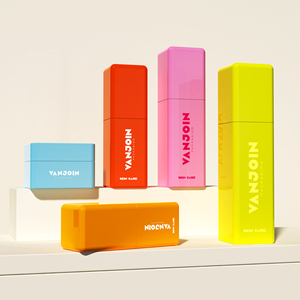 Envase Cosmético de Lujo para el Cuidado de la Piel, Botella con Bomba de Pulverización para Lociones, Envase Vacío de Plástico Rosa y <span class=keywords><strong>Naranja</strong></span> para Crema Facial y Contorno de Ojos - Product Image 5