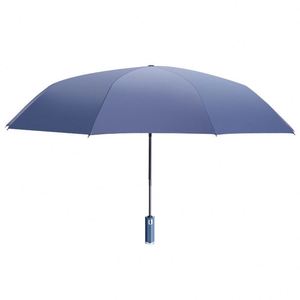 Fully Automatic Umbrella Sunscreen Sunshade Sun Umbrella Dual Use with <b>LED</b> <b>Flashlight</b> Business 3 Fold Umbrella - Product Image 5