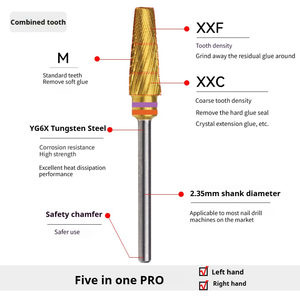 Trung Quốc Nhà Máy OEM Logo Bán Buôn 30Pcs Móng Tay Khoan Bits An Toàn Hình Bầu Dục Đầu Tròn Dài 20 Mm <span class=keywords><strong>Cone</strong></span> Nail Khoan <span class=keywords><strong>Bit</strong></span> Màu Xanh Lá Cây Dòng - Product Image 2