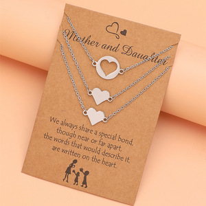 In acciaio inox mamma e <span class=keywords><strong>figlia</strong></span> coppia Set collana gioielli festa della mamma <span class=keywords><strong>regalo</strong></span> cuore farfalla ciondolo di dente di leone collana di corrispondenza - Product Image 1