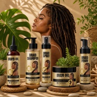 Marque privée Ensemble de soins capillaires végétaliens Tresse Soulagement des cheveux Rafraîchissant Hydratant Anti-Démangeaison Shampooing Spray Huile Mousse Gel de Contrôle des Bords