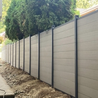 Puerta y Valla de WPC, Panel Personalizable con Poste de Aluminio, Diseño Moderno para Exteriores de Viviendas, Fácil de Instalar