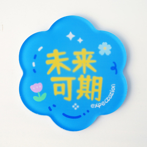 Sottobicchieri in Acrilico a Forma di Fiore con Citazioni Motivazionali, Tappetini per Tazze Personalizzati con Stampa UV per Caff<span class=keywords><strong>è</strong></span>, T<span class=keywords><strong>è</strong></span>, Casa, Regalo Estetico - Product Image 6