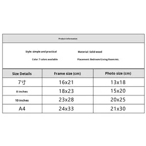 Nhà Máy Trực Tiếp Rắn Gỗ Hình Chữ Nhật Sáng Tạo CK Mô Hình Khung Ảnh Bàn Tường Treo 7-Inch/8-Inch/10-Inch A4 Hiện Đại Trung Quốc - Product Image 3