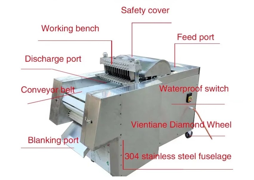 Multifunctional chilled fish meat bone cutter chicken meat machine cutting automatic