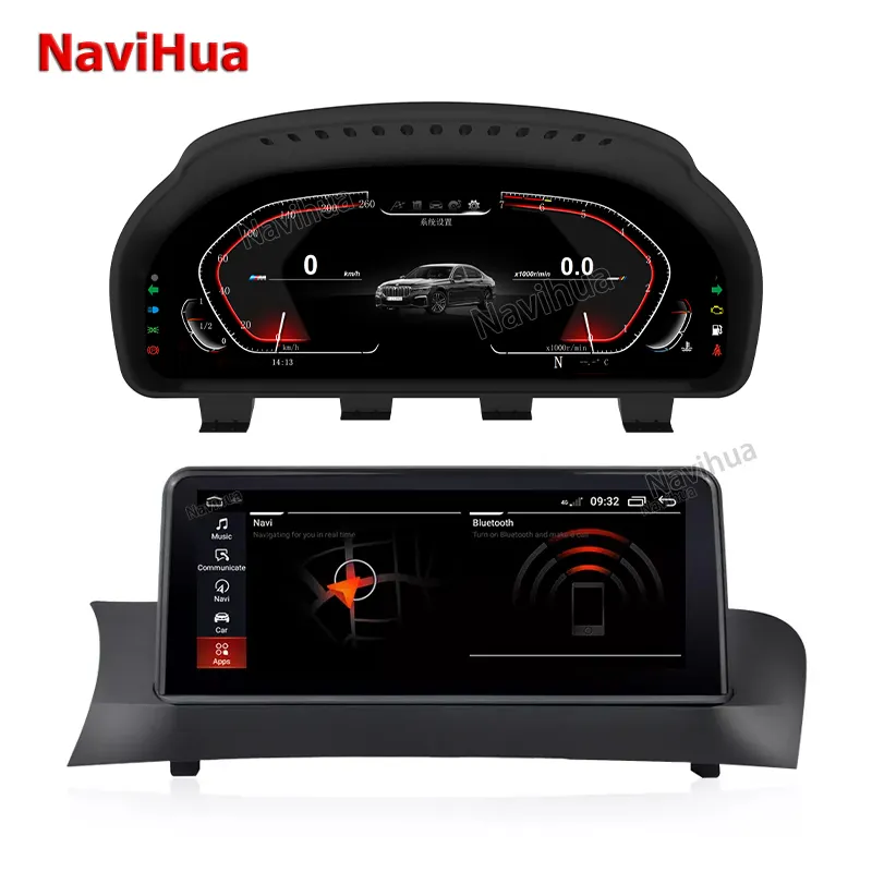 Navihua pemutar DVD mobil navigasi GPS Stereo mobil 10.25 inci dan Cluster instrumen Digital untuk BMW X3 X4 F25 F26 2011-17 CIC