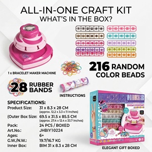 <span class=keywords><strong>Machine</strong></span> de fabrication de bracelets en forme de cœur AiJH, ensemble de bijoux <span class=keywords><strong>avec</strong></span> 216 perles, kit de fabrication de bracelets, bricolage, arts et artisanat, jouets pour enfants - Product Image 2
