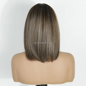 Peluca de Encaje Sintético Futura de Lujo, Fibra Resistente al Calor y al Fuego con Reflejos, Encaje HD sin Pegamento, Cabello de Alta Densidad - Product Image 4