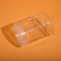 Pot en plastique transparent vide de 8 oz (250 ml) avec couvercle pour biscuits, bonbons, emballage alimentaire