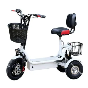 Mini scooter électrique pliable à corps ouvert pour adultes, déplacements professionnels, <span class=keywords><strong>tout</strong></span>-<span class=keywords><strong>terrain</strong></span>, 3 roues, longue autonomie, petit <span class=keywords><strong>tricycle</strong></span> pour personnes âgées - Product Image 1