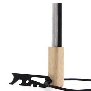 Meilleur allume-feu d'urgence en magnésium avec manche en bois, étanche, pour la survie, avec grattoir multi-outils - Product Image 2