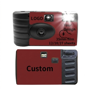 Appareils <span class=keywords><strong>photo</strong></span> argentiques vintage 35 mm pour débutants et collectionneurs - <span class=keywords><strong>Appareil</strong></span> <span class=keywords><strong>photo</strong></span> rétro à mise au point manuelle à usage unique avec flash intégré, piles AA, couleur/noir - Product Image 2