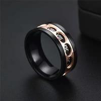 Bague rotative creuse en acier inoxydable Titane personnalisé Bijoux pour hommes et femmes en gros