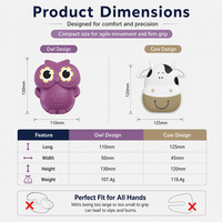 Mini-gants de four sans BPA en silicone, motif animaux mignons, résistants à la chaleur, antidérapants avec doublure, lavables au lave-vaisselle, pour grillades