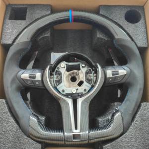 Volante de Fibra de Carbono Real para <span class=keywords><strong>BMW</strong></span> E90 E92 E93 320i 325i 330i 335i <span class=keywords><strong>330d</strong></span> 2006-2012, Volante Deportivo de Alta Calidad, Estilo Personalizado - Product Image 2