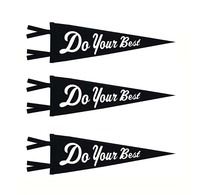 Drapeaux en feutre personnalisés imprimés par transfert thermique, vente en gros avec logo personnalisé, thème sportif et festif, décoration intérieure