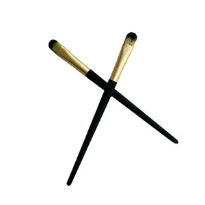 Pinceles de ojo de Precisión única de oro negro de alta calidad pincel plano sombra de <span class=keywords><strong>ojos</strong></span> pincel de mezcla individual ojo - Product Image 1