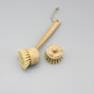 Umwelt freundliche Bambus-Sisal borsten oder Palm faser Abnehmbarer und austauschbarer Kopf Gemüse frucht topf Teller Scrub ber Brush - Product Image 4