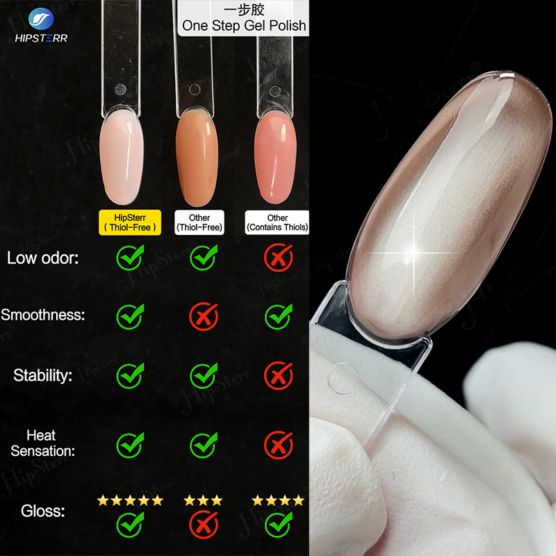 Vernis gel une étape sans thiol