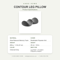 Almohada de espuma viscoelástica para piernas, fabricante OEM, cojín ergonómico para reposapiernas, logotipo personalizado, marca privada
