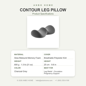 Cuscino per <span class=keywords><strong>Gambe</strong></span> in Memory Foam, Produttore OEM, Poggiagambe Ergonomico, Logo Personalizzato, Etichetta Privata - Product Image 2