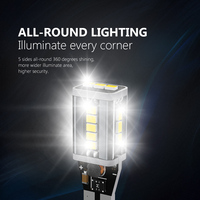 T15 LED voiture W16W 921 5W Super lumineux 3020 SMD Canbus rouge ambre blanc 6000K 3000K aucune erreur 10-30V LED feu arrière ampoule de recul