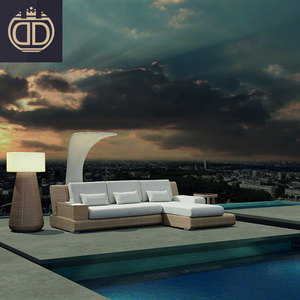 Moderna <span class=keywords><strong>da</strong></span> giardino in rattan divano in tessuto set di fuori porta sezionale mobili <span class=keywords><strong>da</strong></span> giardino - Product Image 1