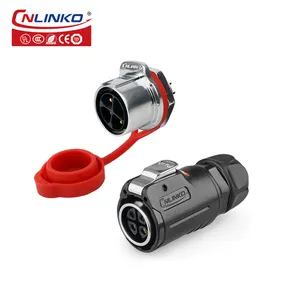 CNLINKO M24 Conector de cabo de 4 pinos IP68 Conector macho fêmea de 4 pinos à prova d'água