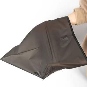 Borsa personalizzabile con cerniera smerigliata nera per il commercio <span class=keywords><strong>estero</strong></span> confezione autosigillante trasparente CPE per calzini opachi in plastica - Product Image 2