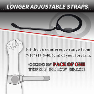 Penyangga siku tenis dapat diatur pegolf tali siku Band bantuan lengan bawah dengan bantalan kompresi untuk Tendonitis Pria & Wanita - Product Image 3