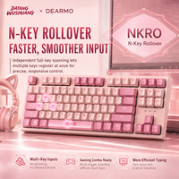 Clavier mécanique F87 Star Destroyer Edition Collab Tri-mode sans fil 2.4G, avec joint, interrupteurs rouges remplaçables à chaud, RGB, pour le jeu et le bureau