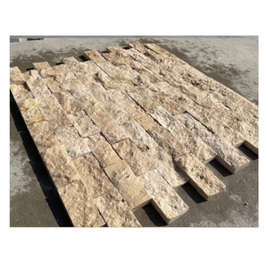 Panel de ledger de cara dividida de travertino ligero para chimenea de pared decoración decorativa para el hogar diseño de lujo tamaño personalizado al por mayor - Product Image 6