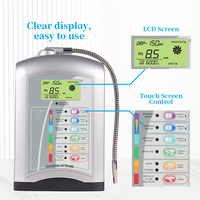 BAWELL Ioniseur d'eau à 5 plaques plaqué platine, machine à eau alcaline à 3 niveaux, 110V/220V, certifié CE, argenté, fournitures de santé