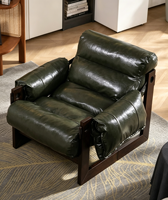 Fauteuil inclinable ergonomique moderne en cuir PU crème, rembourré et épais, pour salon et appartement