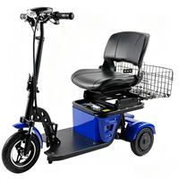 Tricycle électrique pliable pour adultes en stock dans l'entrepôt de l'UE, vélo électrique à 3 roues avec batterie amovible, panier avant, siège confortable, idéal pour les voyages