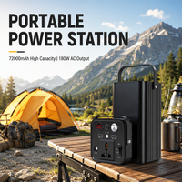 Station d'alimentation portable en alliage d'aluminium pour extérieur, 220V, haute capacité, affichage numérique intelligent, mobile pour la vente de rue et le camping