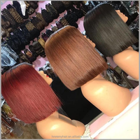 Pelucas humanas Venta al por mayor Hueso recto crudo Vietnamese100 % por ciento Pelucas de cabello humano 13x4 HD Pelucas delanteras de encaje para mujeres negras