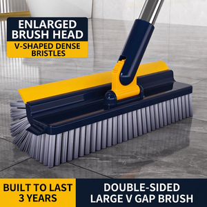 Cepillo limpiador de huecos de suelo cinco en uno con mango largo, cepillo para inodoros y limpiador de esquinas para azulejos de baño - Product Image 4