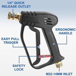 Alta Pressão Curto Arma 4000psi Multi usado para Car Wash com 5 bicos de cor e M22-14 <span class=keywords><strong>Converse</strong></span> 15 Adaptador - Product Image 2