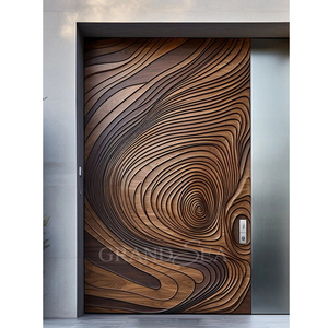 Grandsea Offre Spéciale directe d'usine maison <span class=keywords><strong>moderne</strong></span> <span class=keywords><strong>villa</strong></span> extérieur style nature entrée principale <span class=keywords><strong>porte</strong></span> d'entrée portes pivotantes pour résidentiel - Product Image 4