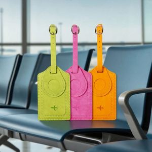 Étiquettes de bagages en PU durables et imperméables de luxe avec fonction de localisation, logo personnalisé, motif de lettres personnalisable - Product Image 2